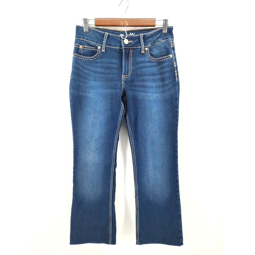 Wrangler Bootcut Womens Size‎ 10 Dark Wash Thick Stitch Jeans Western Cowgirl